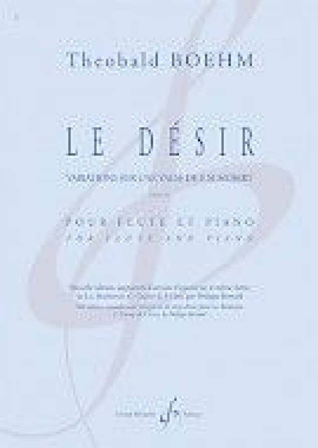 Boehm Theobald - Le Desir Opus 21 - Fantaisie Sur Un Air De Franz Schubert - Flute et Piano