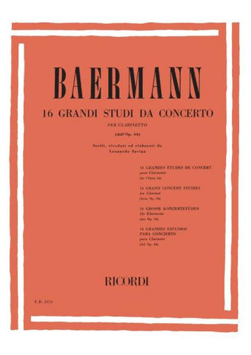 BAERMANN K. - 16 GRANDI STUDI DA CONCERTO - clarinete