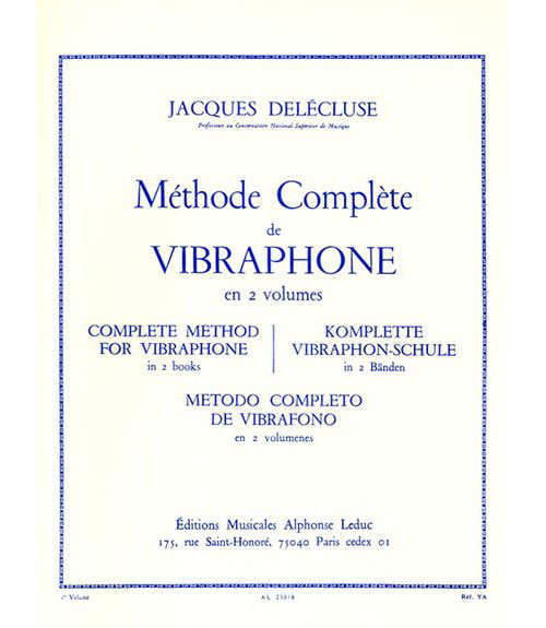 Delecluse J. - Methode De Vibraphone Vol. 1