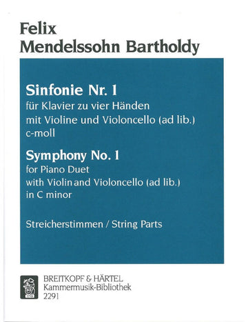 Mendelssohn Bartholdy - Symphony No. 1 In C Minor MWV N 13 (chamber Music Version 1829) MWV N 13