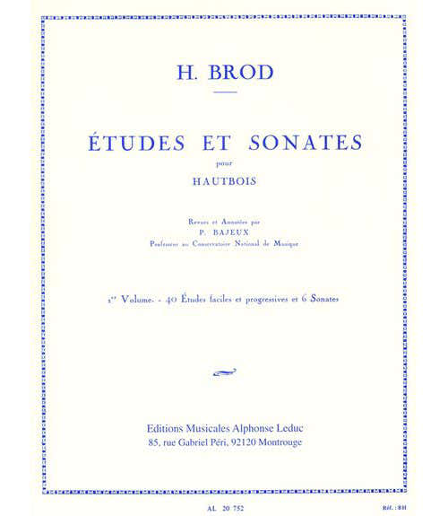 Brod Henri - Etudes et Sonates Vol.1