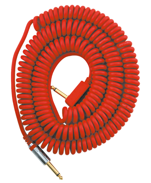 VCC90 COILED JACK CABLE 9M RED