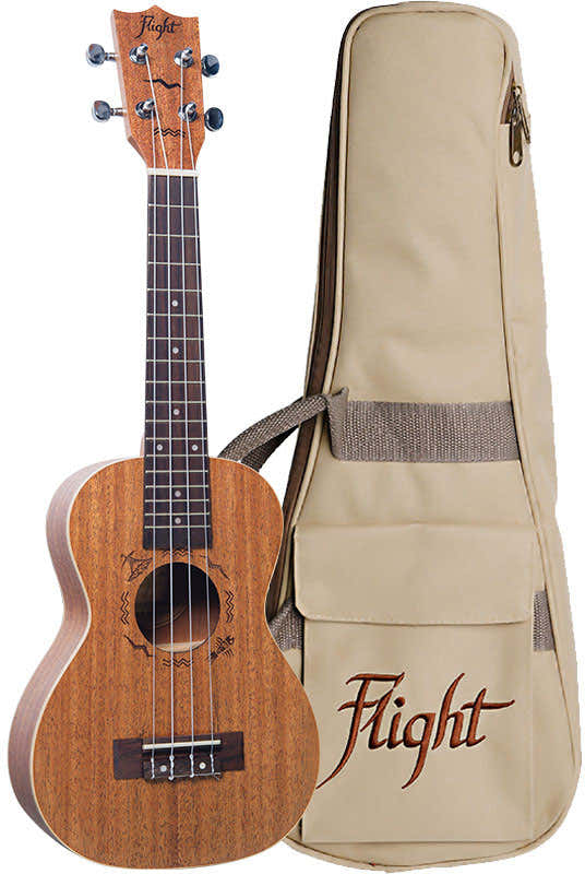 Flight: DUC323 Mahogany Concert Ukulele (With Bag) -