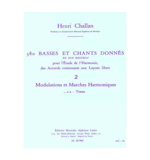 CHALLAN H. - 380 BASSES ET CHANTS DONNES VOL. 2