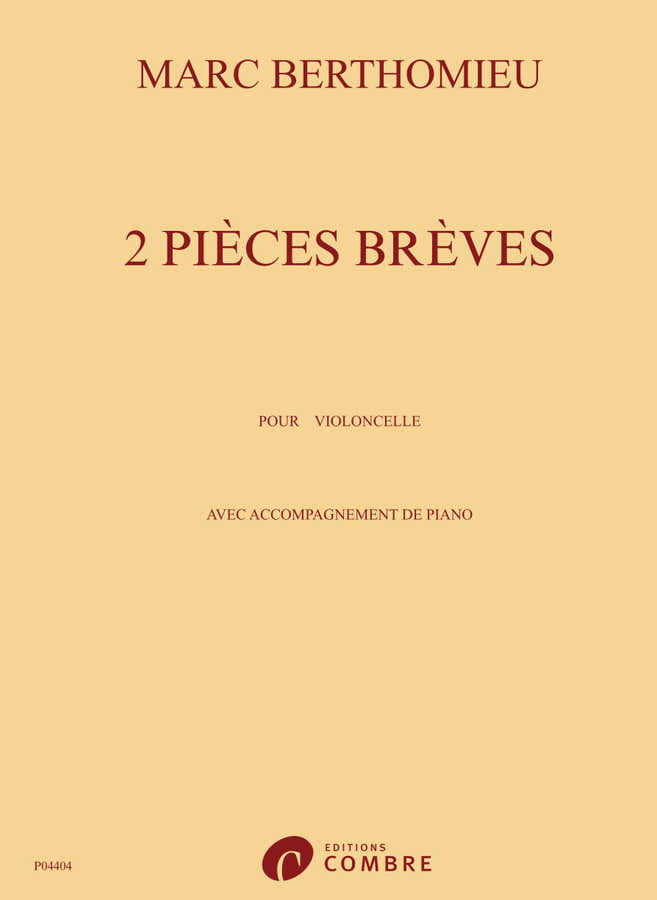 Berthomieu - 2 Pièces Brèves - Violoncelle et Piano