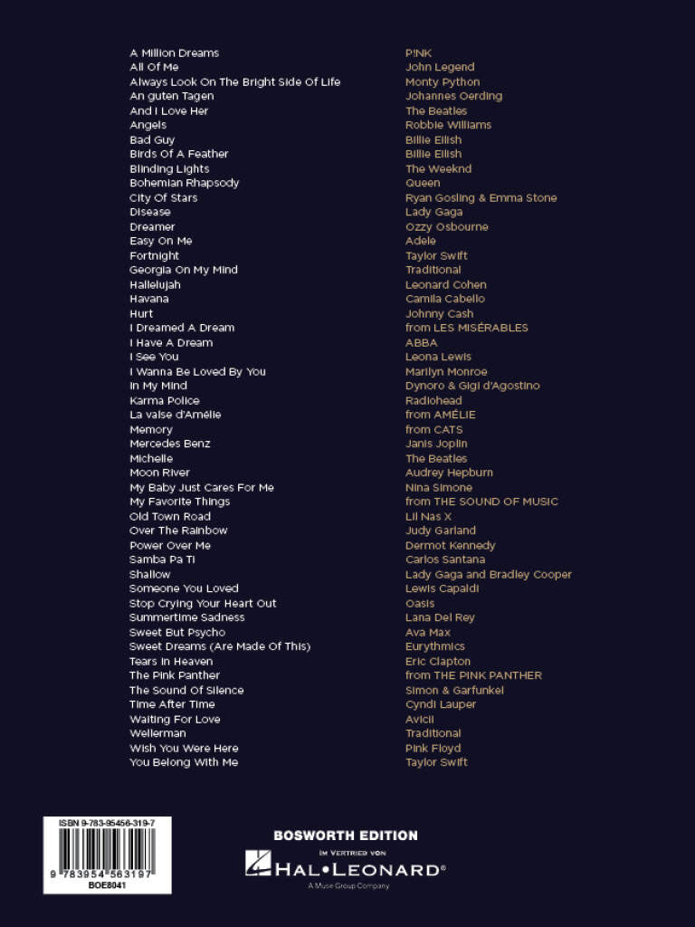 50 Pop Classics Piano