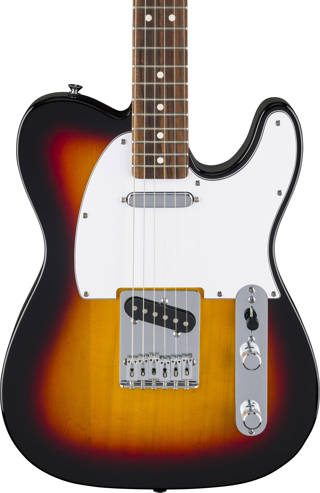 Telecaster Standard LRL Escudo branco Sunburst de 3 cores