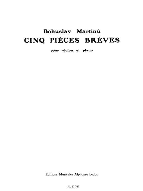 Martinu Bohuslav - 5 Pieces Breves