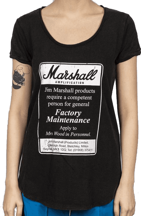 "XS" T-shirt feminina Marshall Personnel