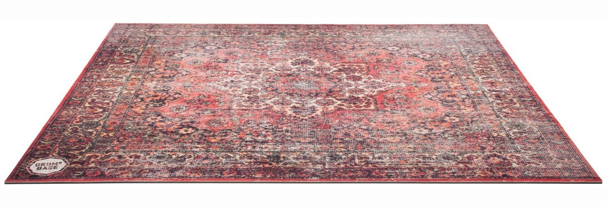 Suspensà£o Livre & Reduçà£o de Ruà­do de Impacto de 27dB - Tapete de Bateria 1.85 x 1.65m - Vermelho Persa Desgastado