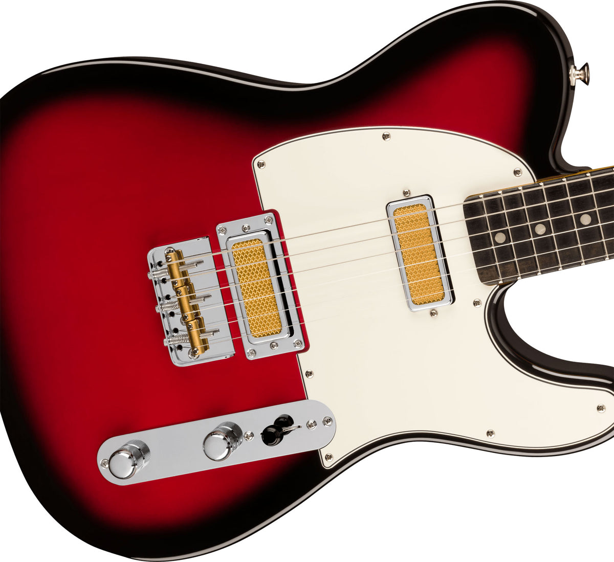 Telecaster Gold Foil EBO Degradé vermelho maçã caramelizada
