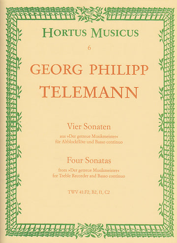 Telemann G.PH. - 4 Sonaten - Flute A Bec et BC