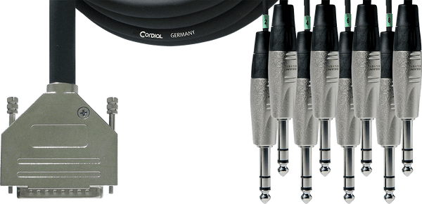 Cabo de Interface SUB-D/8 Jack Estéreo 3 M