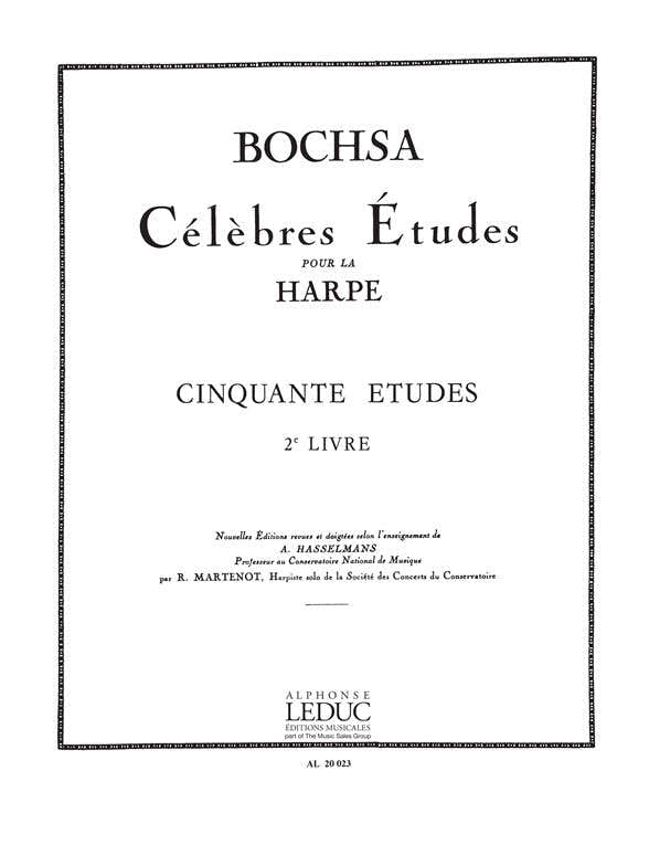 BOCHSA CH. - 50 ETUDES OP. 34 VOL. 2 - HARPE