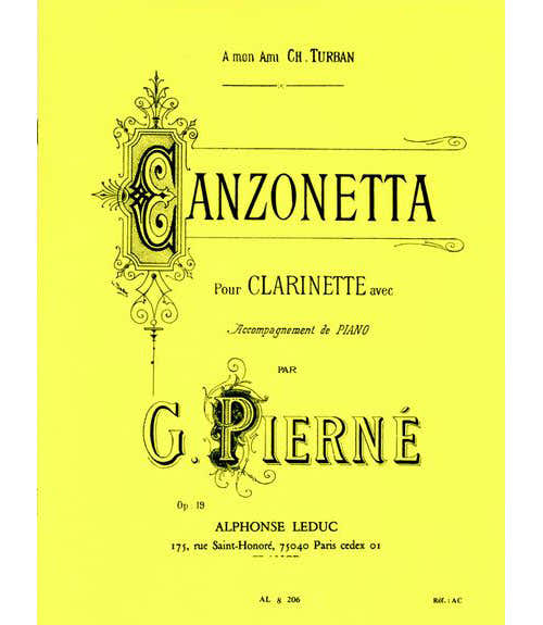 Pierne G. - Canzonetta - Clarinette
