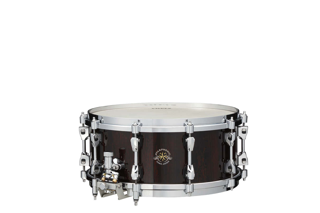 STARPHONIC BUBINGA BRAVURA 14X6 CONCERT SNARE DRUM W/MULTI SNARE FRAME GLOSS NATURAL CORDIA