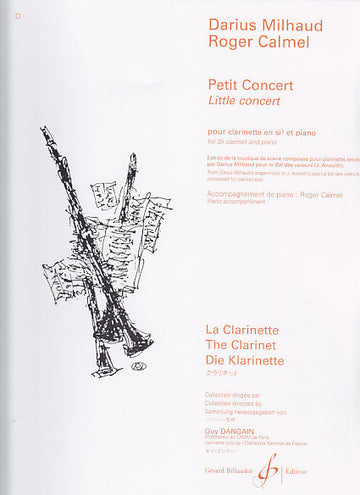 Milhaud Darius - Petit Concert - Clarinette Sib Piano