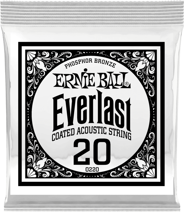 .020 EVERLAST COATED PHOSPHOR BRONZE ACOUSTIC GUITAR STRINGS