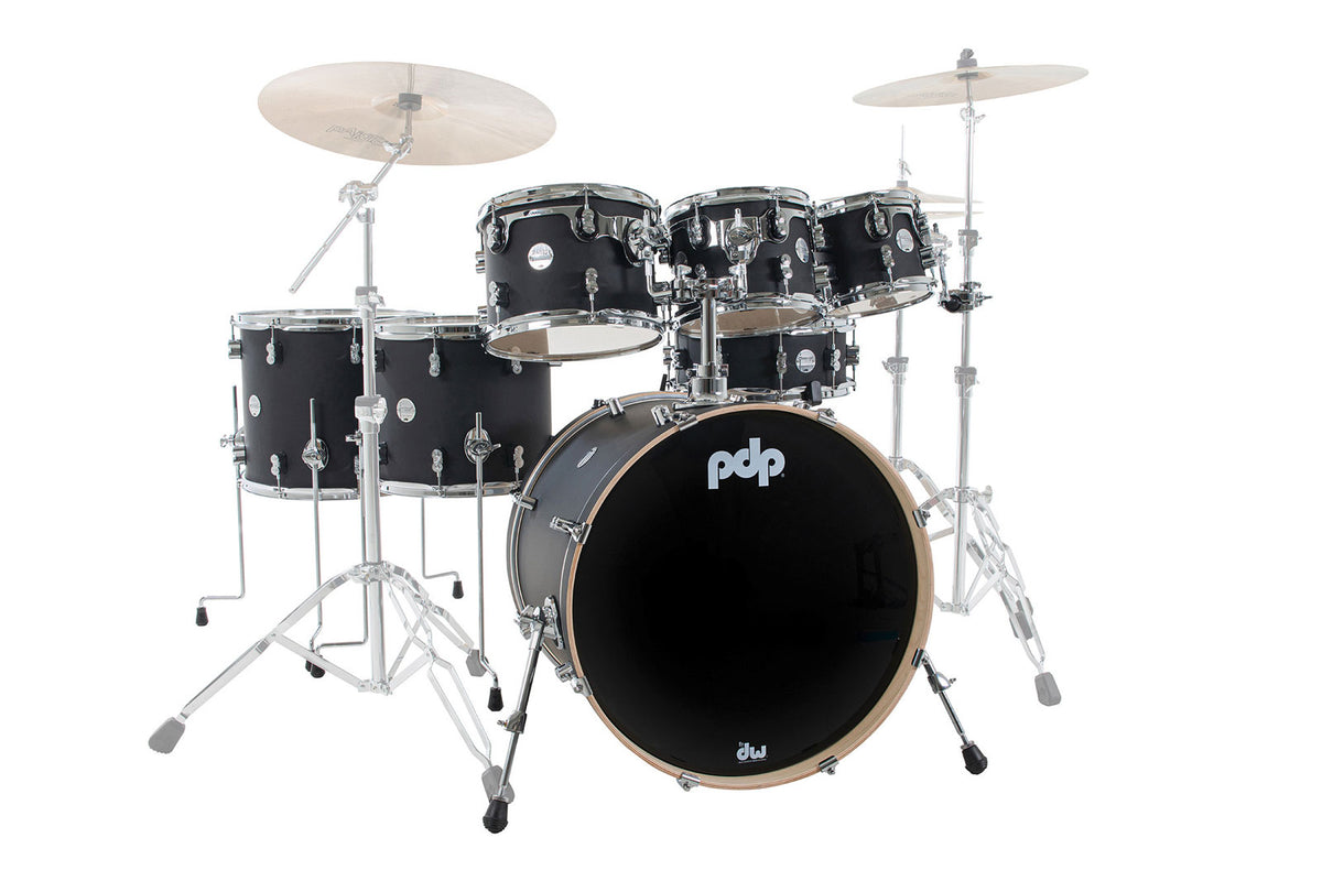 SHELL SET CONCEPT MAPLE FINISH PLY CM7 KIT 22" SATIN BLACK PDCM2217BK