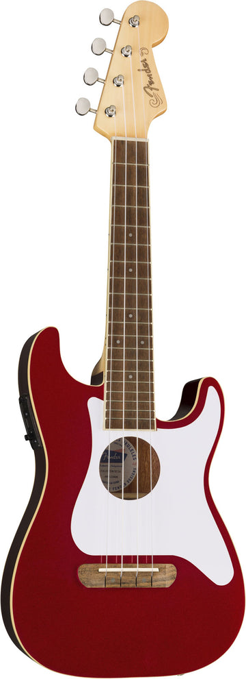 Stratocaster Fullerton Uke WN Vermelho maçã caramelizada