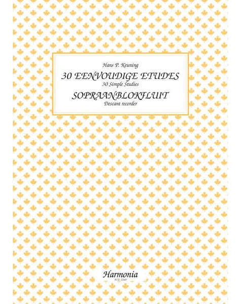 Keuning H. P. - 30 Etudes Simples - Flute A Bec Soprano