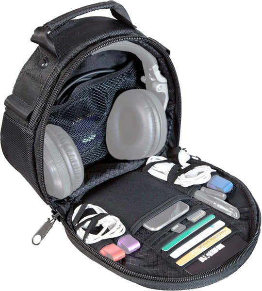 Bolsa preta para auscultadores