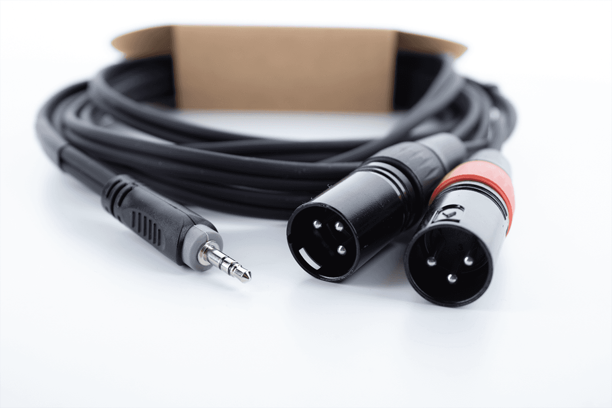 Cabo Y Mini-jack Estéreo / 2 XLR Macho 1,5 M