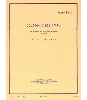 Rueff J. – Concertino Op.17 – Saxofone e piano