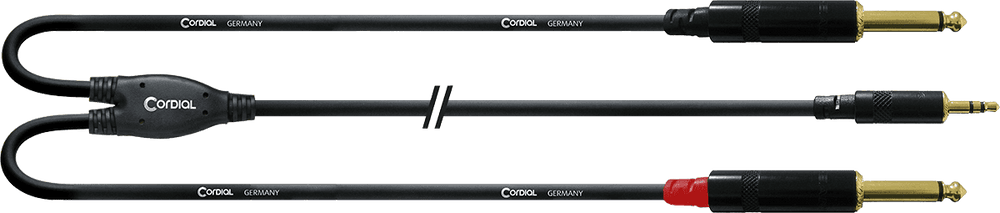 Cordial Cabo Y Divisor Minijack Estéreo/2 Jack Mono 1,5 M