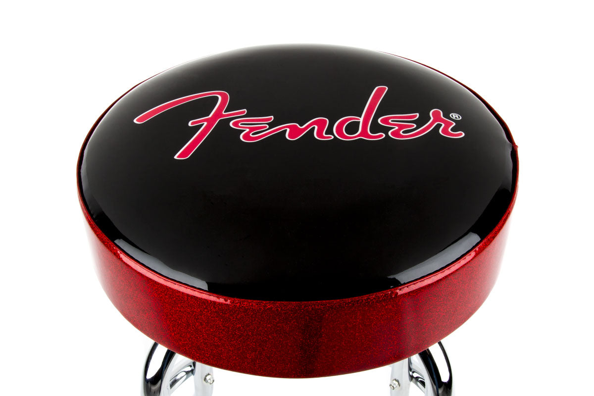 Banco de bar com logótipo Red Sparkle preto Red SPARKLE-cromado 24"