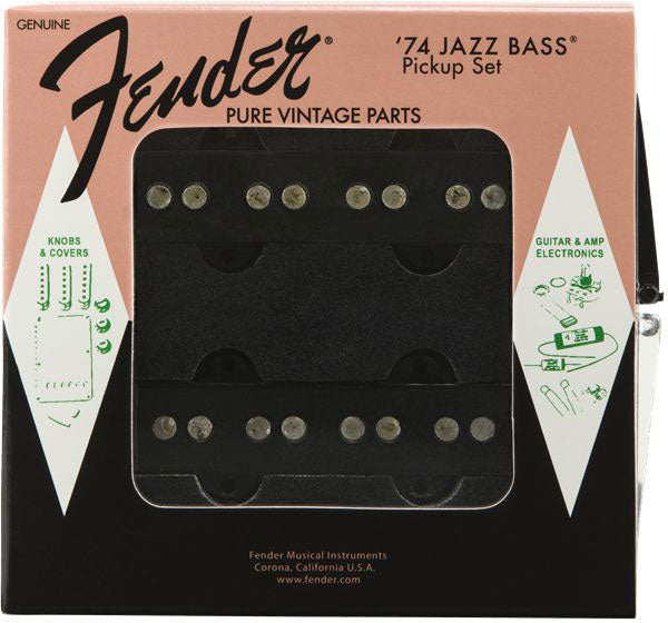 Pure Vintage '74 Jazz Bass Conjunto de captadores Preto (2)