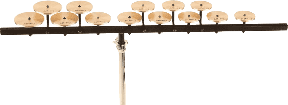 SET OF TREBLE CROTCHETS WITH MOUNTING BAR AND STAND