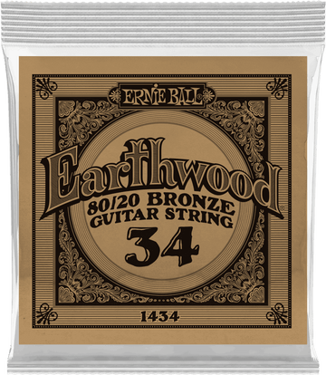 .034 EARTHWOOD 80/20 BRONZE ACOUSTIC GUITAR STRINGS