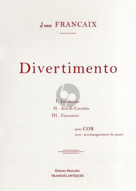 Transatlantiques Divertimento pour cor