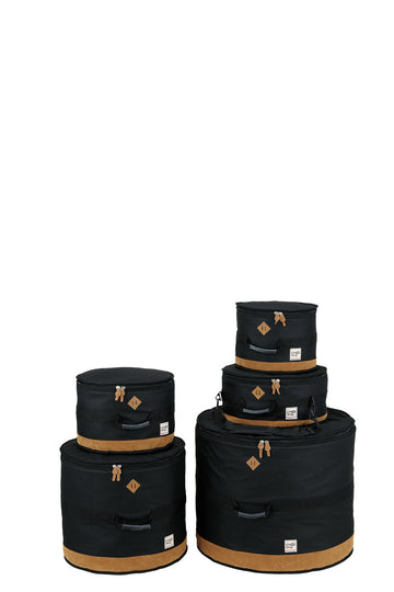 POWER PAD DESIGNER COLLECTION DRUM BAG SET FOR 5PC DRUM KIT WITH 22"BD BLACK