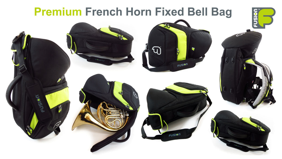 Premium Black/Green Horn (Fixed Bell) Case