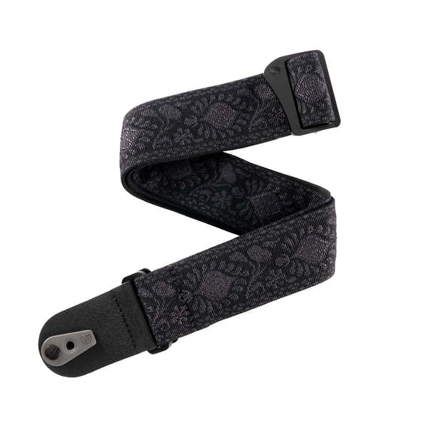 D'ADDARIO Pad Lock Correia entrançada para guitarra Monterey Black Tubular