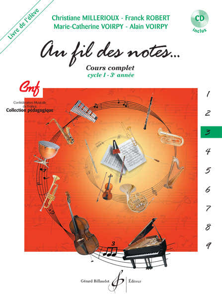 Au Fil Des Notes Vol.3 - Livre De L'eleve