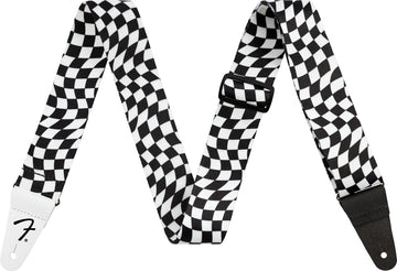 WAVY CHECKERBOARD POLYESTER STRAP