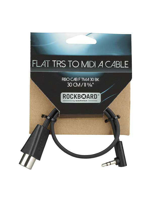 FLAT CABLE TRS TO MIDI TYPE A - 30 CM - BLACK