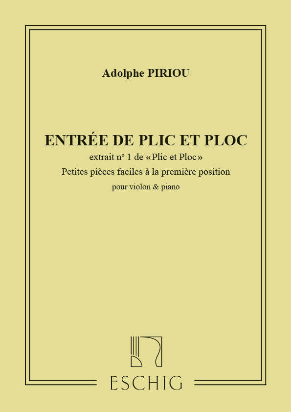 PIRIOU - PLIC ET PLOC n.º 1 - Violino e piano