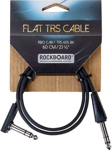 Rockboard Flat Trs Cable 60 Cm Straight/Angled - Black