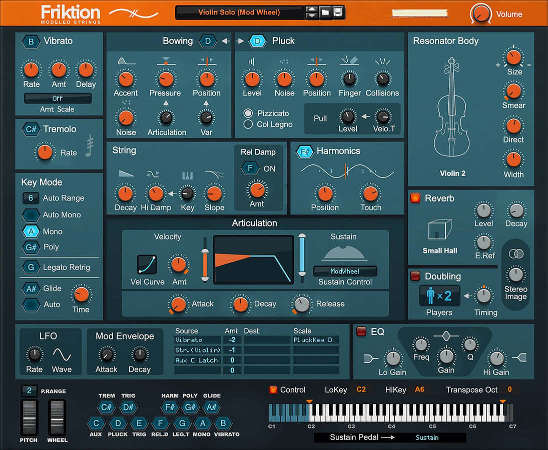 Friktion Modeled Strings