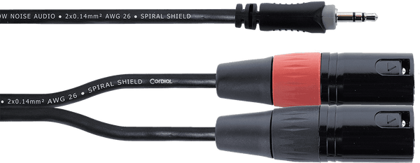 Cabo Y Mini-jack Estéreo / 2 XLR Macho 3 M