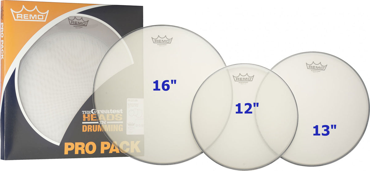 Remo PP-2272-SN - PROPACK DRUM SET MESH HEAD SILENTSTROKE 12/13/16