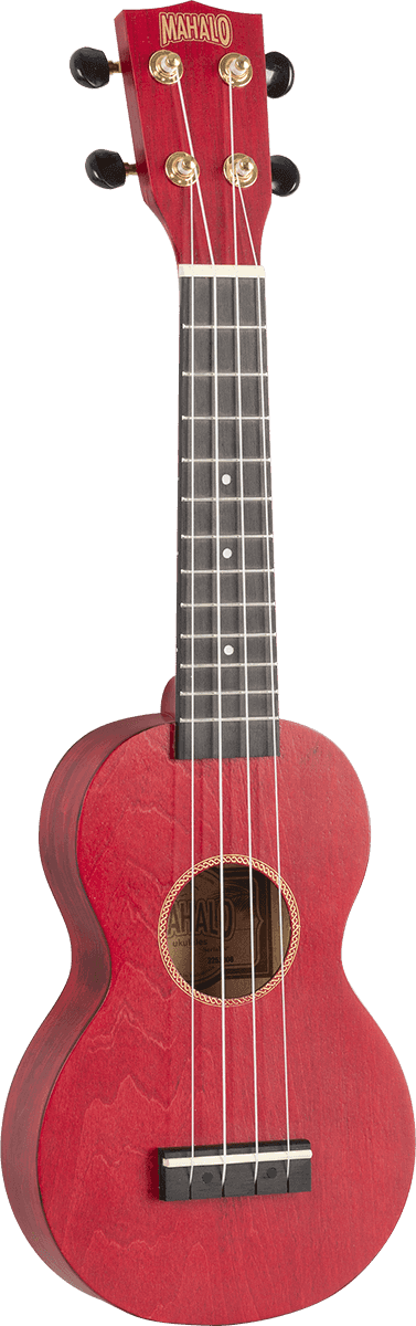 Mahalo Ukulele Soprano Slim Vermelho Acetinado + Capa