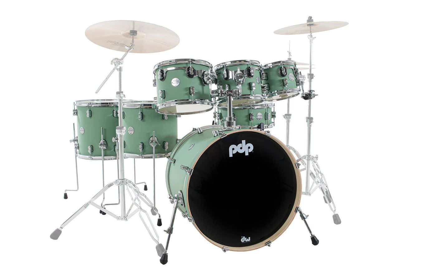 SHELL SET CONCEPT MAPLE FINISH PLY CM7 KIT 22" SATIN SEAFOAM PDCM2217SF