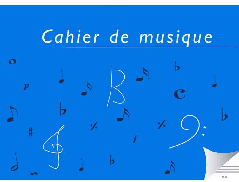 Caderno de Música 6 Pautas