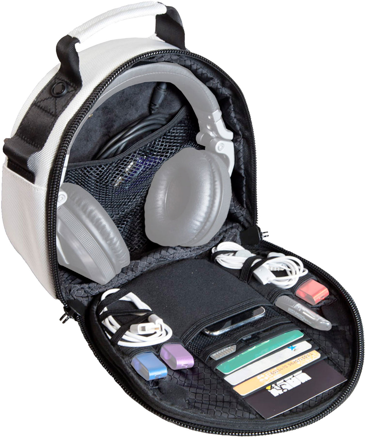 Bolsa branca para auscultadores