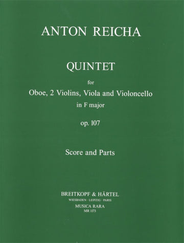Reicha A. - Quintett In F Op. 107 - Conducteur + Parties